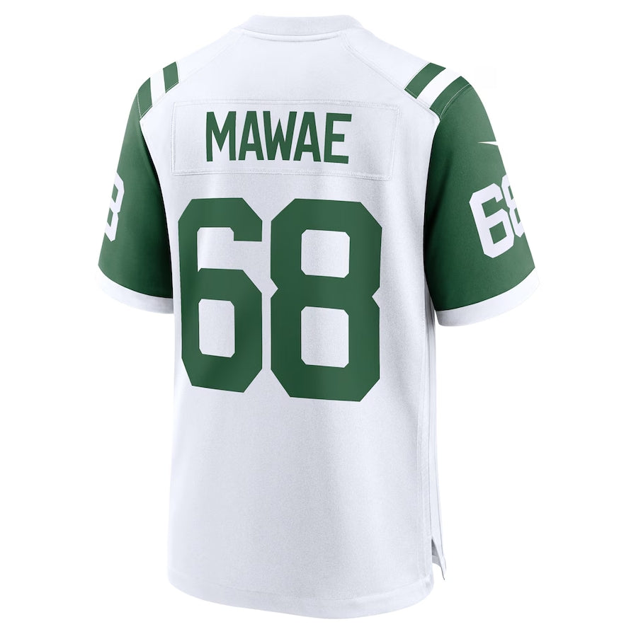 NY.Jets #68 Kevin Mawae Classic Alternate Retired Player Game Jersey - White American Football Jerseys - Main View