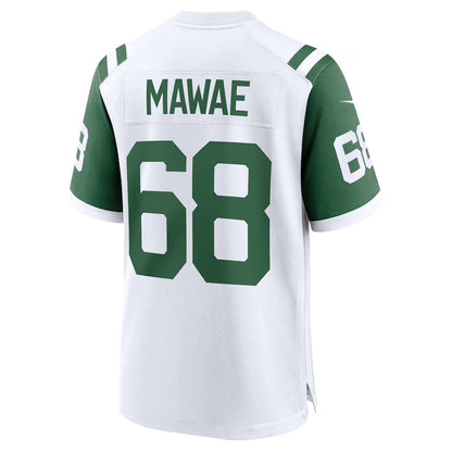 NY.Jets #68 Kevin Mawae Classic Alternate Retired Player Game Jersey - White American Football Jerseys - Main View