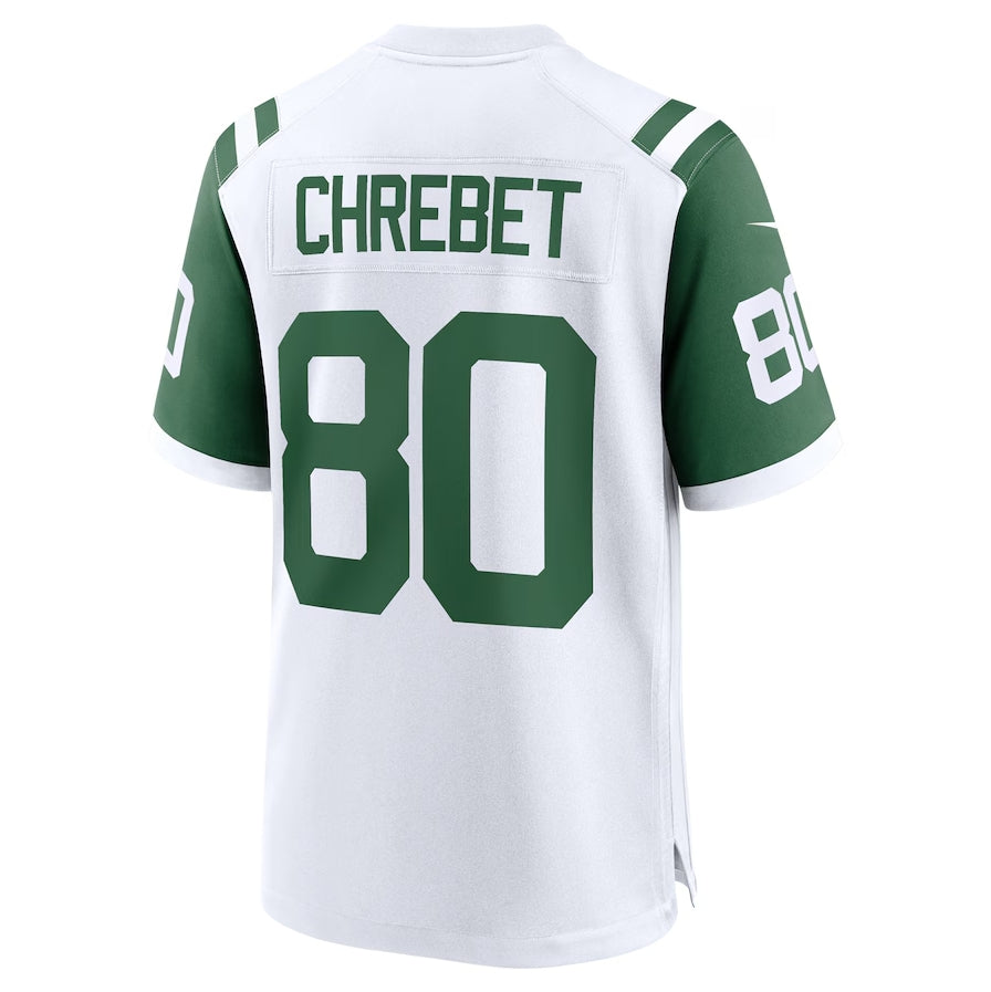 NY.Jets #80 Wayne Chrebet Classic Alternate Retired Player Game Jersey - White American Football Jerseys - Main View