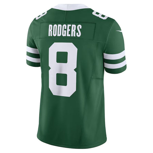 NY.Jets #8 Aaron Rodgers Vapor F.U.S.E. Limited Jersey - Legacy Green American Football Jerseys - Main View