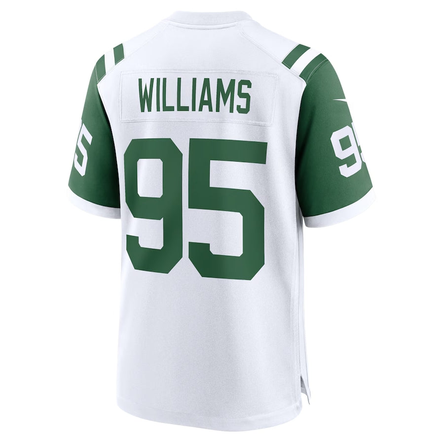 NY.Jets #95 Quinnen Williams Classic Alternate Game Jersey - White American Football Jerseys - Main View