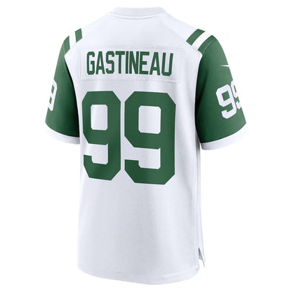 NY.Jets #99 Mark Gastineau Classic Alternate Retired Player Game Jersey - White American Football Jerseys - Main View