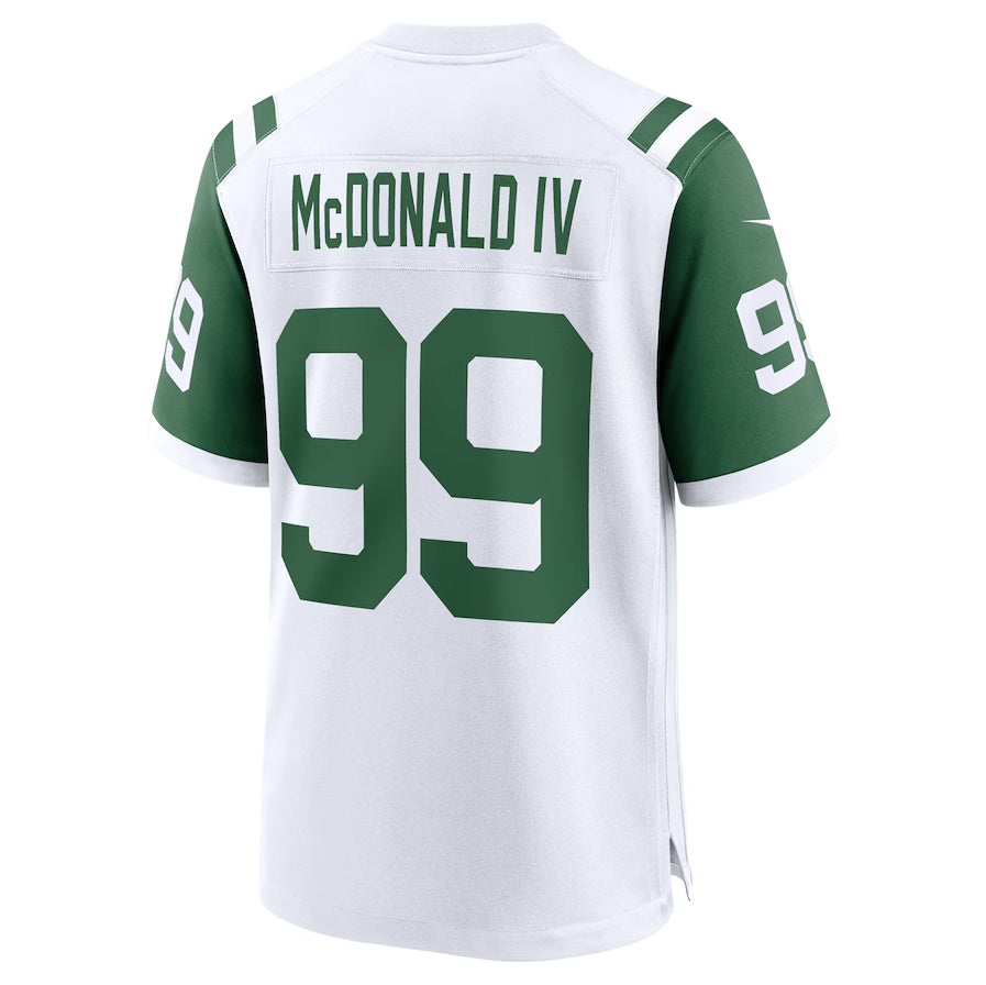 NY.Jets #99 Will McDonald IV Classic Alternate Game Jersey - White American Football Jerseys - Main View