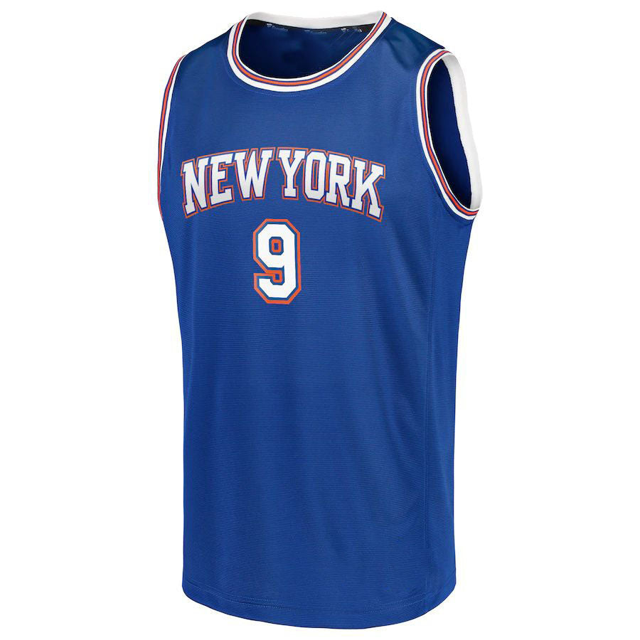 NY.Knicks #9 RJ Barrett Fanatics Authentic Fast Break Team Replica Jersey Statement Edition Royal Stitched American Basketball Jersey - Main View