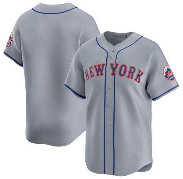 New York Mets Blank 2024 Gray Away Limited Stitched Baseball Jersey - Main View