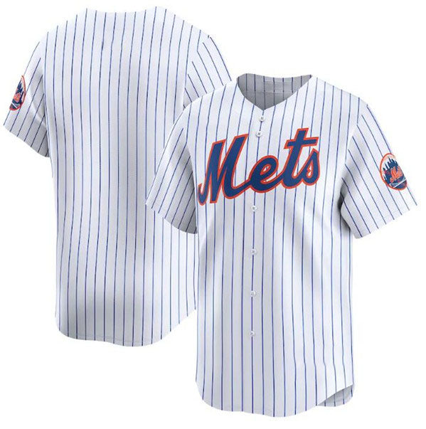 New York Mets Blank 2024 White Home Limited Stitched Baseball Jersey - Main View