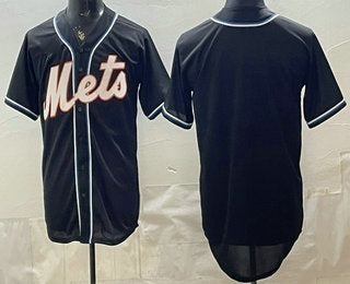 New York Mets Blank 2026 Black Fashion Cool Base Jersey - Main View