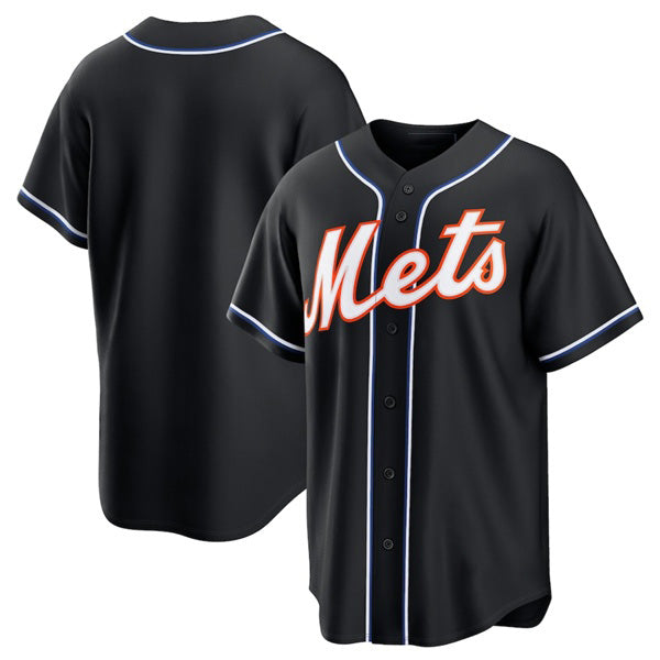 New York Mets Blank 2026 Black Out Stitched Baseball Jersey - Main View