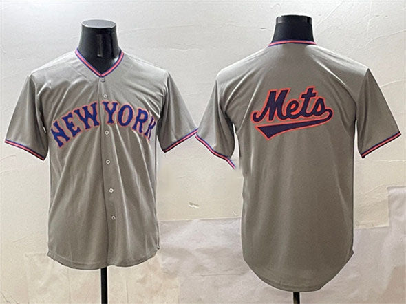 New York Mets Blank Gray 2025 Limited Stitched Baseball Jersey - Main View