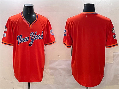 New York Mets Blank Orange 2025 Spring Training Stitched Baseball Jersey - Main View