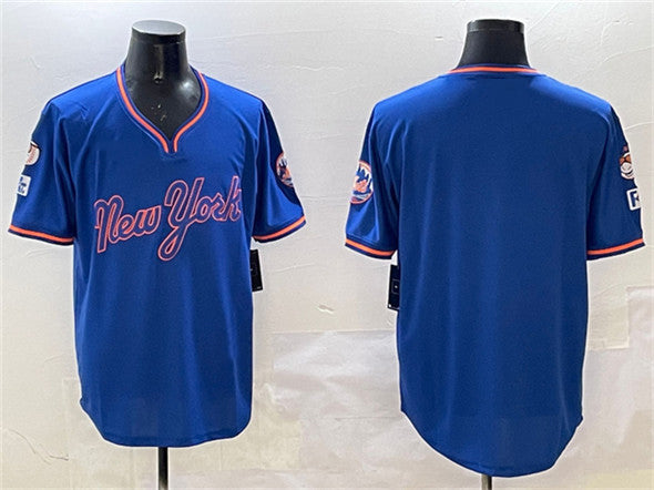 New York Mets Blank Royal 2025 Spring Training Stitched Baseball Jersey - Main View