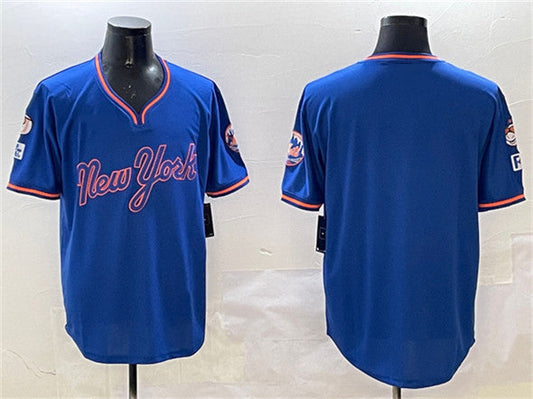 New York Mets Blank Royal 2025 Spring Training Stitched Baseball Jersey - Main View