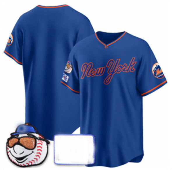 New York Mets Blank Royal 2025 Spring Training Stitched Baseball Jersey - Main View