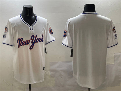 New York Mets Blank White 2025 Spring Training Stitched Baseball Jersey - Main View
