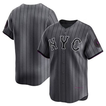 New York Mets Graphite 2024 City Connect Limited Jersey Baseball Jerseys - Main View