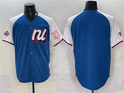 New York Mets National League Blank Blue Alternate 2025 All-Star Edition Limited Stitched Baseball Jersey - Main View
