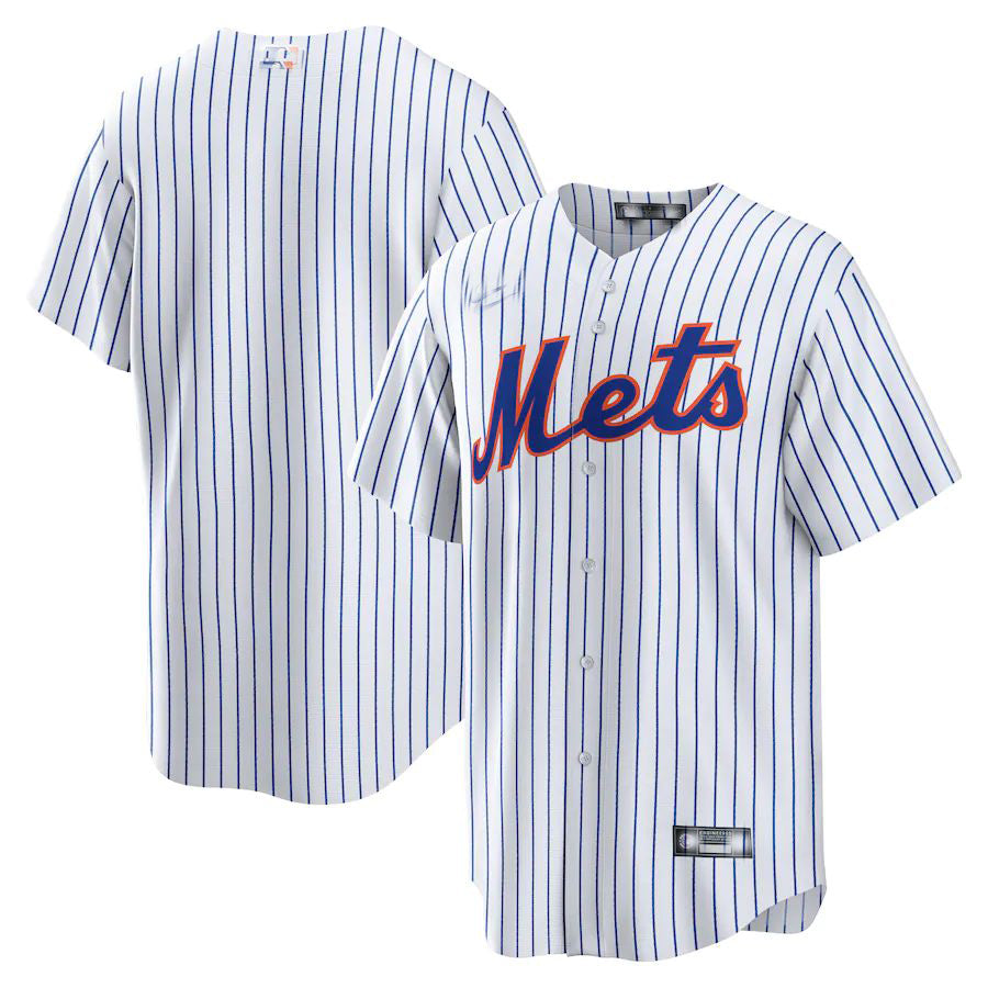 New York Mets White Home Blank Replica Jersey Baseball Jerseys - Main View
