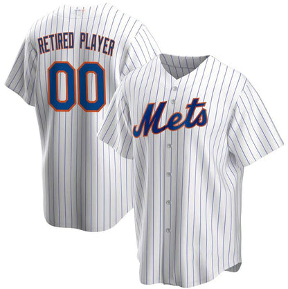 Custom New York Mets White Home Replica Custom Jersey Baseball Jerseys - Main View