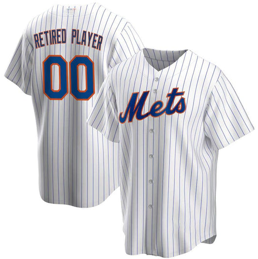 Custom New York Mets White Home Replica Custom Jersey Baseball Jerseys - Main View