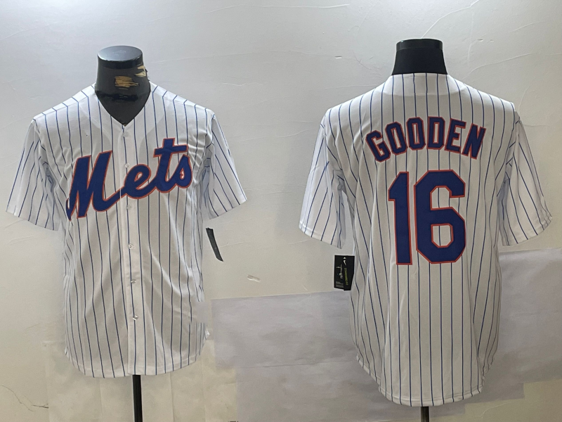 New York Mets #16 Dwight Gooden White Cool Base Stitched Baseball Jerseys - Main View