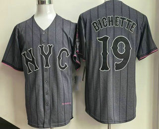 New York Mets #19 Bo Bichette Gray City Connect Limited Jersey - Main View