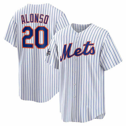 New York Mets #20 Pete Alonso 2025 All-Star Game Home Replica Player Jersey - White Stitched Baseball Jersey - Main View