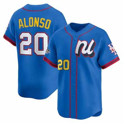 New York Mets #20 Pete Alonso National League 2025 All-Star Edition Limited Player Jersey - Blue Baseball Jersey - Main View