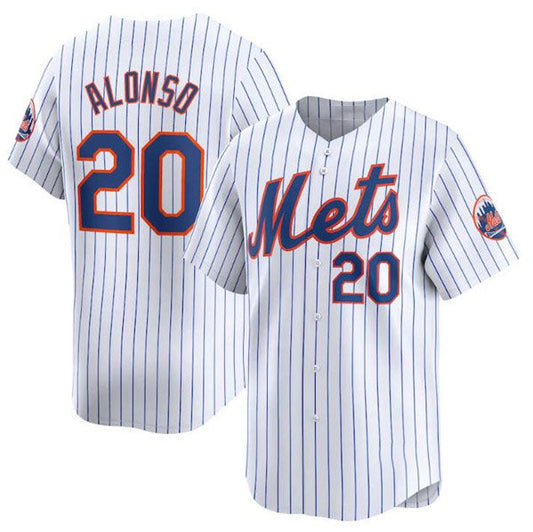 New York Mets #20 Pete Alonso White 2024 Home Limited Stitched Baseball Jersey - Main View