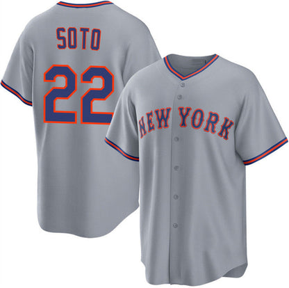 New York Mets #22 Juan Soto Gray 2025 Limited Stitched Baseball Jersey - Main View
