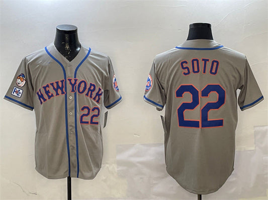 New York Mets #22 Juan Soto Grey 2025 Spring Training Alternate Limited Stitched Baseball Jersey - Main View