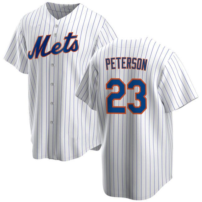 New York Mets #23 David Peterson White Cool Base Stitched Baseball Jersey - Main View