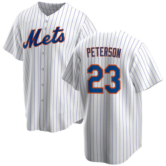 New York Mets #23 David Peterson White Cool Base Stitched Baseball Jersey - Main View