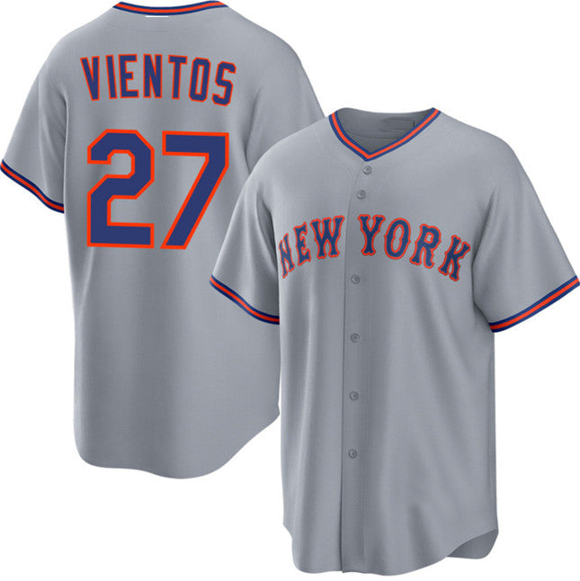 New York Mets #27 Mark Vientos Gray 2025 Limited Stitched Baseball Jersey - Main View