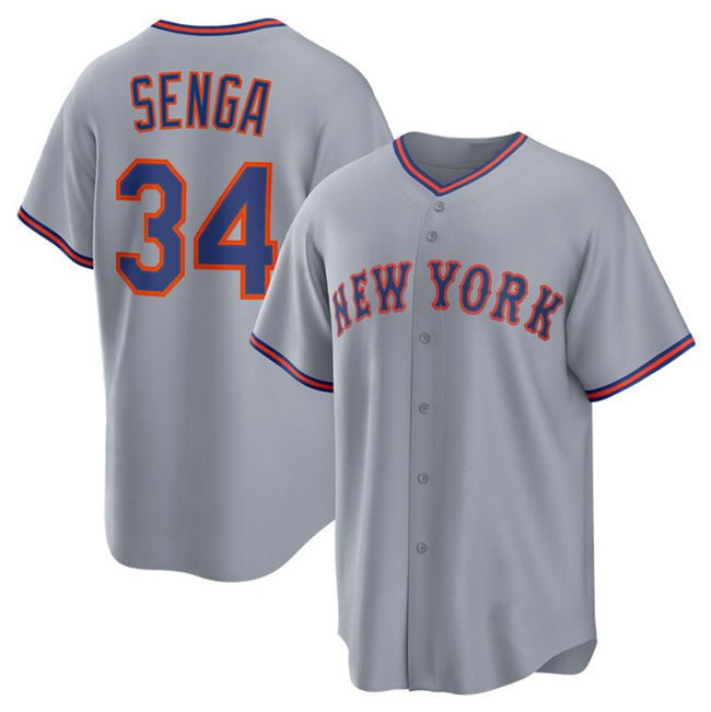 New York Mets #34 Kodai Senga Gray 2025 Limited Stitched Baseball Jersey - Main View