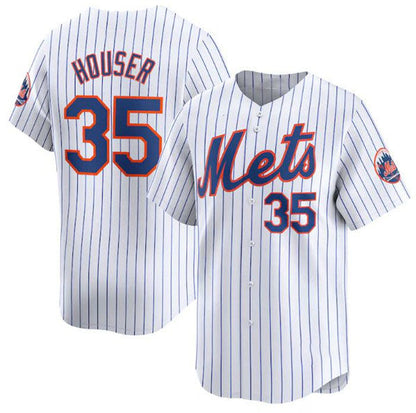 New York Mets #35 Adrian Houser White 2024 Home Limited Stitched Baseball Jersey - Main View