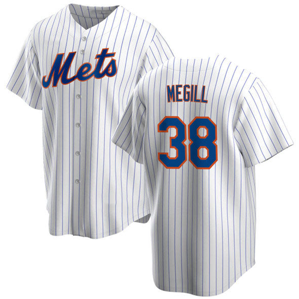 New York Mets #38 Tylor Megill White Cool Base Stitched Baseball Jersey - Main View