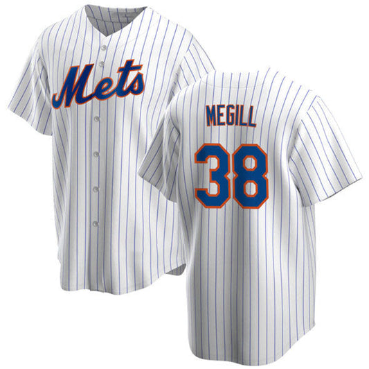 New York Mets #38 Tylor Megill White Cool Base Stitched Baseball Jersey - Main View