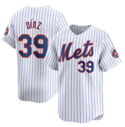 New York Mets #39 Edwin Diaz White 2024 Home Limited Stitched Baseball Jersey - Main View