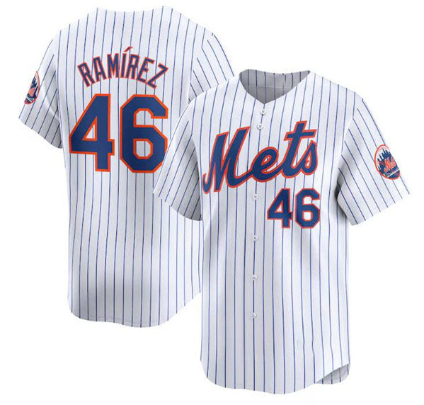 New York Mets #46 Yohan Ramirez White 2024 Home Limited Stitched Baseball Jersey - Main View