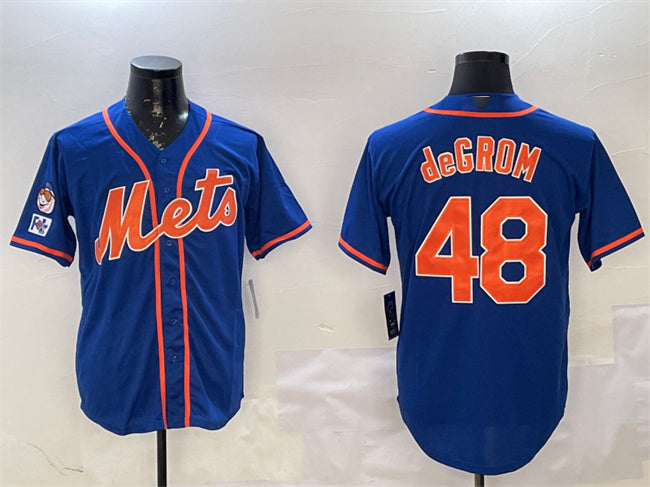 New York Mets #48 Jacob DeGrom Royal 2025 Spring Training Cool Base Stitched Baseball Jersey - Main View