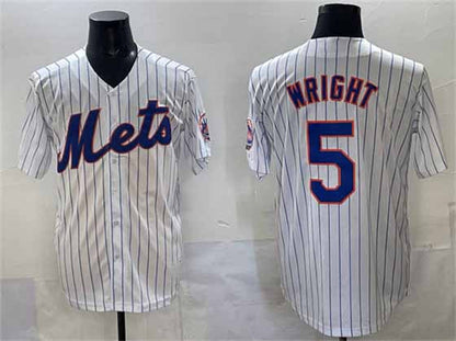New York Mets #5 David Wright White Stitched Baseball Jersey - Main View