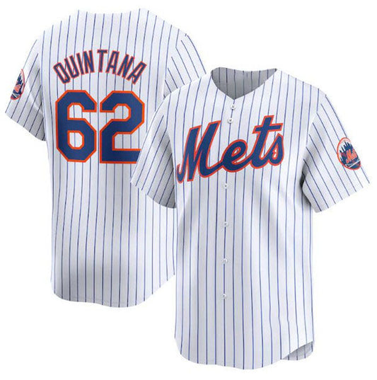 New York Mets #62 Jose Quintana White 2024 Home Limited Stitched Baseball Jersey - Main View