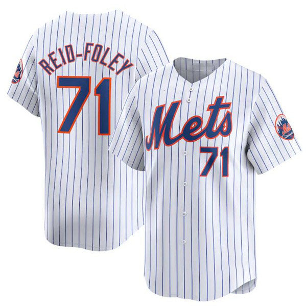 New York Mets #71 Sean Reid-Fole White 2024 Home Limited Stitched Baseball Jersey - Main View