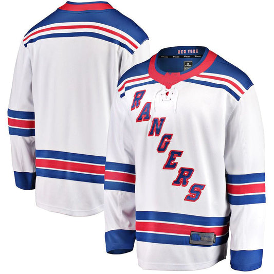 NY.Rangers Fanatics Branded Breakaway Away Jersey White Stitched American Hockey Jerseys - Main View