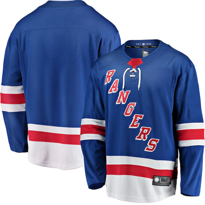 NY.Rangers Fanatics Branded Breakaway Home Jerse Blue Stitched American Hockey Jerseys - Main View