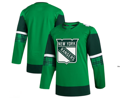 NY.Rangers 2023 St. Patrick's Day Primegreen Authentic Jersey - Kelly Green Stitched American Hockey Jerseys - Main View