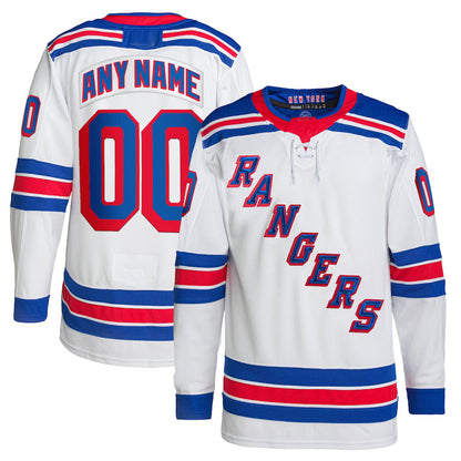 Custom NY.Rangers Away Primegreen Authentic Pro White Stitched American Hockey Jerseys - Main View