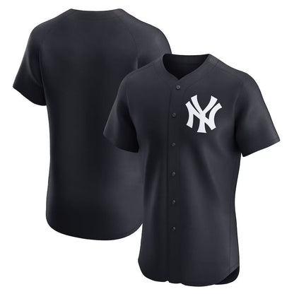 New York Yankees Alternate Elite Jersey - Black Stitched Baseball Jersey - Main View