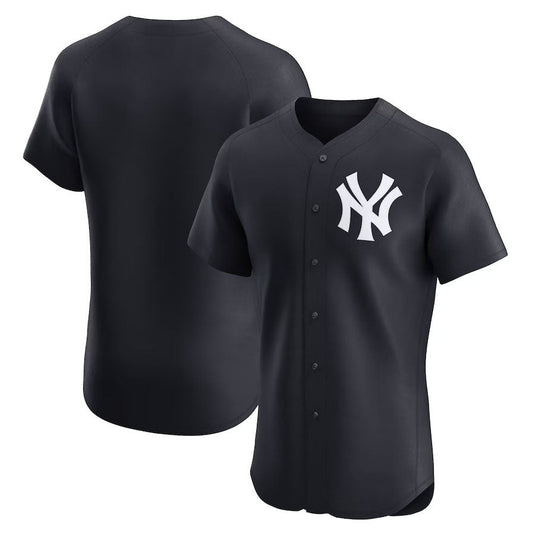 New York Yankees Alternate Elite Jersey - Black Stitched Baseball Jersey - Main View