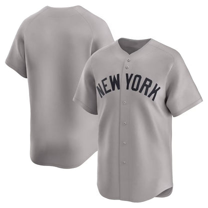 New York Yankees Away Limited Jersey - Gray Stitches Baseball Jerseys - Main View